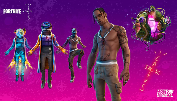 Imagen de la colaboracion del juego Fortnite x Travis Scott