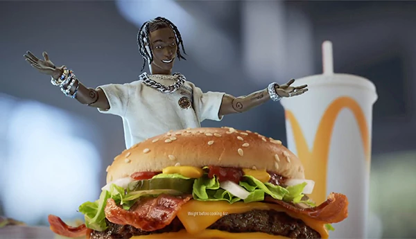 Foto de la figura de accion de Travis Scott en colaboracion con McDonald’s