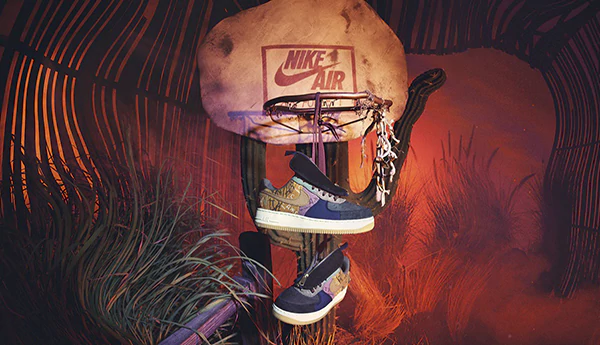 Foto de las zapatillas Nike Air Force 1 x Travis Scott